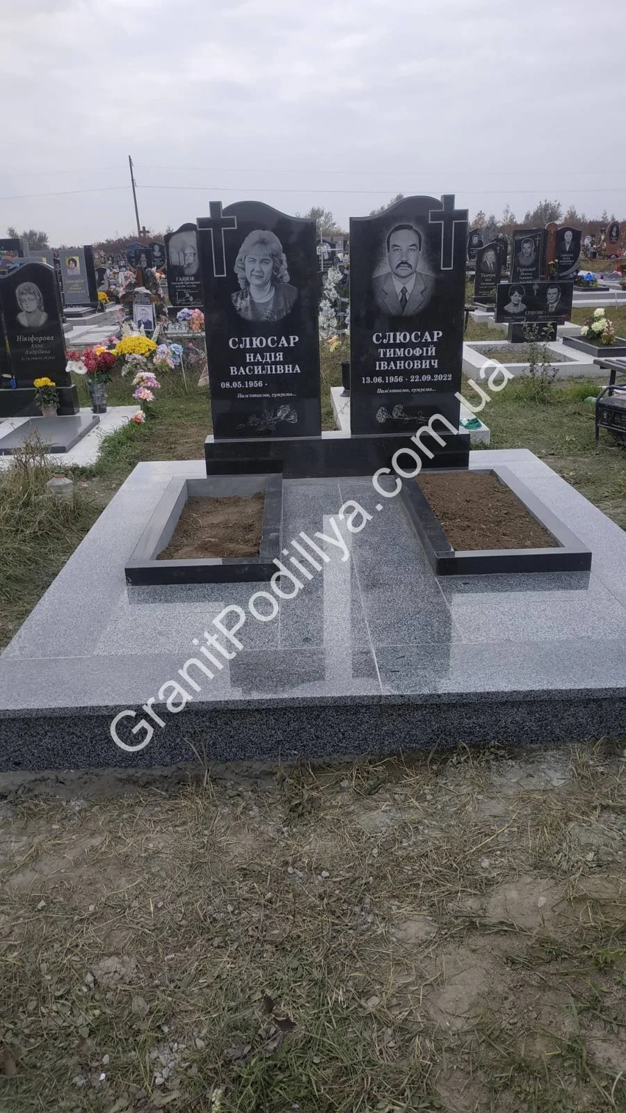 Подвійний пам'ятник з граніту - Кам'янець-Подільський | GranitPodillya